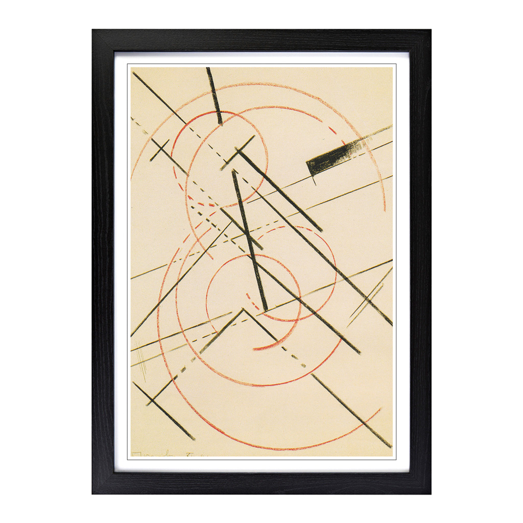 Lyubov Popova Linear Composition Framed Wall Art Canvas Print Home